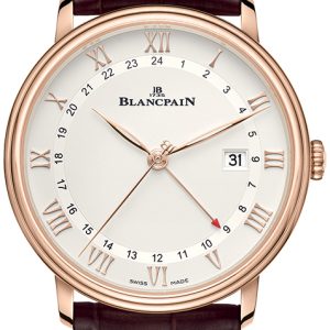 Blancpain Herrklocka 6662-3642-55 Villeret Silverfärgad/Läder Ø40