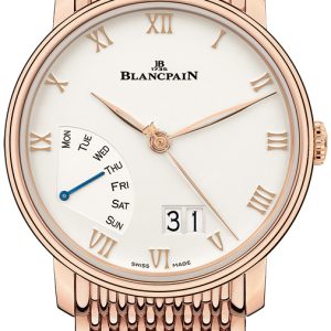 Blancpain Herrklocka 6668-3642-MMB Villeret Vit/18 karat roséguld