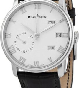 Blancpain Herrklocka 6670-1127-55B Villeret Vit/Läder Ø40 mm