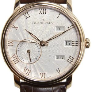 Blancpain Herrklocka 6670-3642-55B Villeret Silverfärgad/Läder Ø40