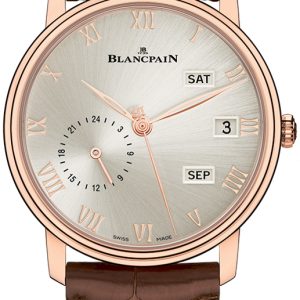 Blancpain Herrklocka 6670A-3642-55B Villeret Silverfärgad/Läder