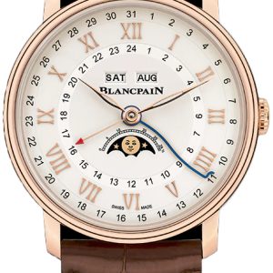 Blancpain Herrklocka 6676-3642-55A Villeret Silverfärgad/Läder Ø40