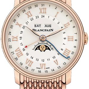 Blancpain Herrklocka 6676-3642-MMB Villeret Silverfärgad/18 karat