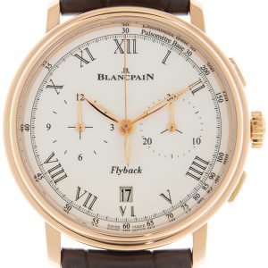 Blancpain Herrklocka 6680F-3631-55B Villeret Vit/Läder Ø43.6 mm