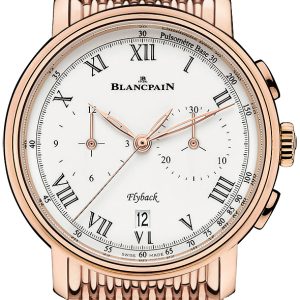 Blancpain Herrklocka 6680F-3631-MMB Villeret Vit/18 karat roséguld