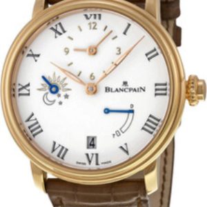 Blancpain Villeret Herrklocka 6661-3631-55B Vit/Läder Ø42 mm