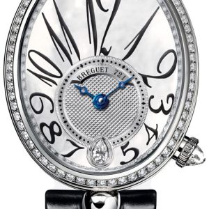 Breguet Damklocka 8918BB-58-964-D00D3L Reine De Naples Vit/Läder