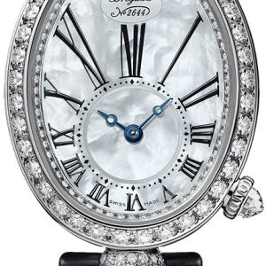 Breguet Damklocka 8928BB-51-944-DD0D3L Reine De Naples Vit/Läder