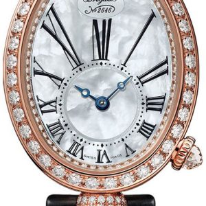 Breguet Damklocka 8928BR-51-944-DD0D3L Reine De Naples Vit/Läder