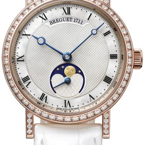 Breguet Damklocka 9088BR-52-964-DD0D Classique Vit/Läder Ø30 mm