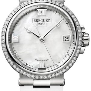 Breguet Damklocka 9518ST-5W-584-D000 Marine Vit/Gummi Ø33.8 mm