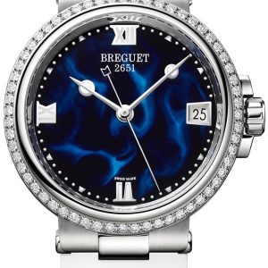 Breguet Damklocka 9518ST-E2-584-D000 Marine Blå/Gummi Ø33.8 mm