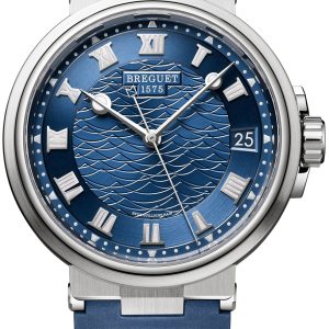 Breguet Herrklocka 5517BB-Y2-5ZU Marine Blå/Gummi Ø40 mm