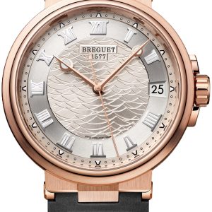 Breguet Herrklocka 5517BR-12-5ZU Marine Silverfärgad/Gummi Ø40 mm