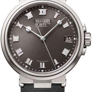 Breguet Herrklocka 5517TI-G2-5ZU Marine Grå/Gummi Ø40 mm