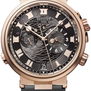 Breguet Herrklocka 5547BR-G3-5ZU Marine Grå/Gummi Ø40 mm