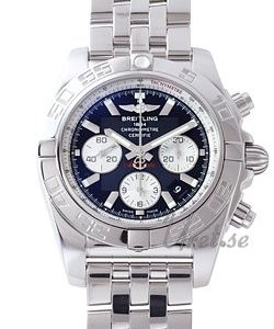 Breitling Chronomat B01 Herrklocka AB0110 BLA WHT Svart/Stål Ø43 mm