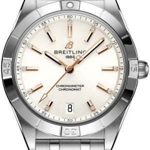 Breitling Damklocka A10380101A2A1 Chronomat Automatic 36 Vit/Stål