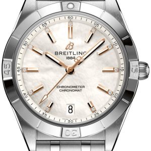 Breitling Damklocka A10380101A4A1 Chronomat Automatic 36 Vit/Stål