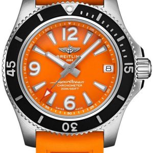 Breitling Damklocka A17316D71O1S1 Superocean II 36 Orange/Gummi Ø36