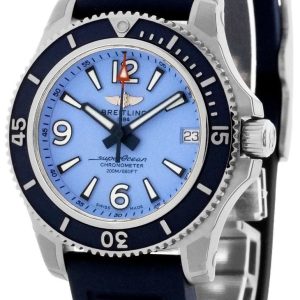 Breitling Damklocka A17316D81C1S1 Superocean Ii 36 Blå/Gummi Ø36 mm