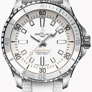 Breitling Damklocka A17377211A1S1 Superocean Automatic 36 Vit/Gummi