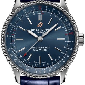 Breitling Damklocka A17395161C1P1 Navitimer Automatic 35 Blå/Läder