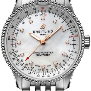 Breitling Damklocka A17395211A1A1 Navitimer Automatic 35 Vit/Stål