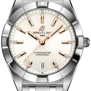 Breitling Damklocka A77310101A3A1 Chronomat 32 Vit/Stål Ø32 mm