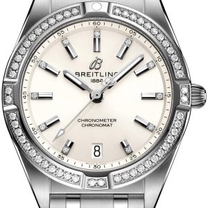 Breitling Damklocka A77310591A1A1 Chronomat 32 Vit/Stål Ø32 mm