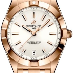 Breitling Damklocka R77310101A1R1 Chronomat 32 Vit/18 karat roséguld