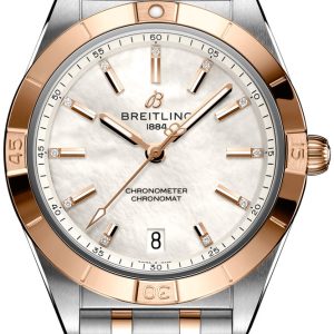 Breitling Damklocka U10380101A2U1 Chronomat Automatic 36 Vit/18 karat