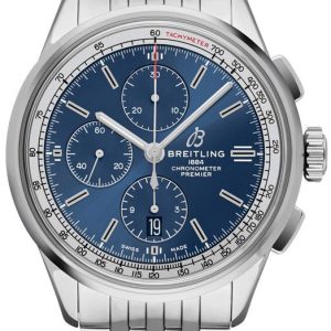 Breitling Herrklocka A13315351C1A1 Premier Chronograph 42 Blå/Stål