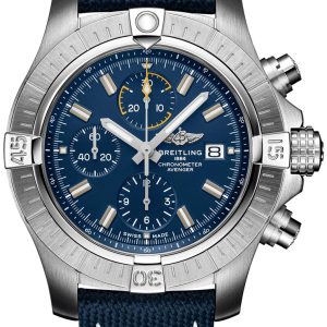 Breitling Herrklocka A13317101C1X1 Avenger Chronograph 45 Blå/Läder