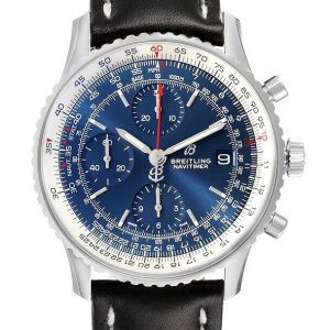 Breitling Herrklocka A13324121C1X1 Navitimer 01 Blå/Läder Ø41 mm