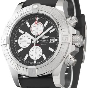 Breitling Herrklocka A13371111B1S2 Super Avenger Ii Svart/Gummi Ø48