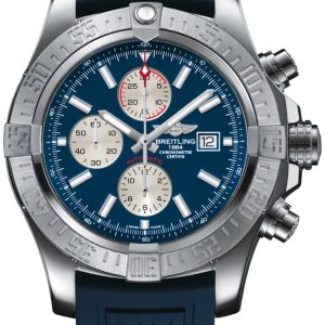 Breitling Herrklocka A13371111C1S1 Super Avenger Ii Blå/Gummi Ø48 mm