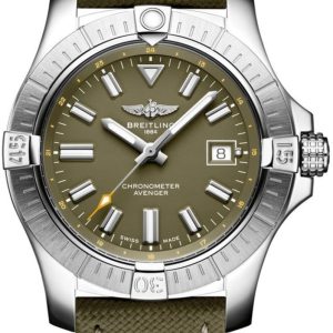 Breitling Herrklocka A17318101L1X1 Avenger Automatic 43 Grön/Läder