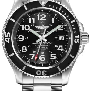 Breitling Herrklocka A17365C91B1A1 Superocean Ii 42 Svart/Stål Ø42