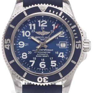 Breitling Herrklocka A17365D11C1S1 Superocean Ii 42 Blå/Gummi Ø42 mm