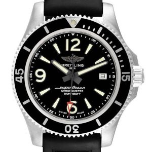 Breitling Herrklocka A17366021B1S2 Superocean Ii 42 Svart/Gummi Ø42