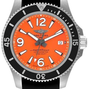 Breitling Herrklocka A17366D71O1S1 Superocean Ii 42 Orange/Gummi Ø42