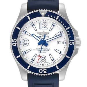 Breitling Herrklocka A17366D81A1S2 Superocean Ii 42 Vit/Gummi Ø42 mm