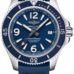 Breitling Herrklocka A17366D81C1S1 Superocean Ii 42 Blå/Gummi Ø42 mm