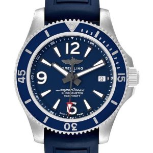 Breitling Herrklocka A17366D81C1S2 Superocean Ii 42 Blå/Gummi Ø42 mm