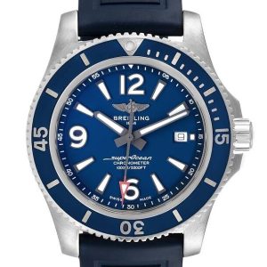 Breitling Herrklocka A17367D81C1S1 Superocean 44 Blå/Gummi Ø44 mm