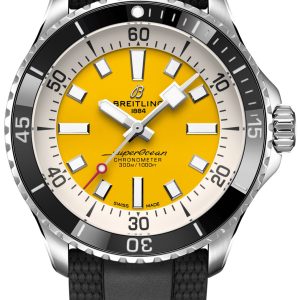 Breitling Herrklocka A17375211I1S1 Superocean Automatic 42 Gul/Gummi