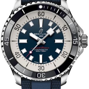 Breitling Herrklocka A17376211C1S1 Superocean Automatic 44 Blå/Gummi