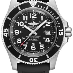 Breitling Herrklocka A17392D71B1S2 Superocean Ii 44 Svart/Gummi Ø44