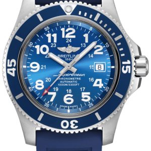 Breitling Herrklocka A17392D81C1S2 Superocean Ii 44 Blå/Gummi Ø44 mm